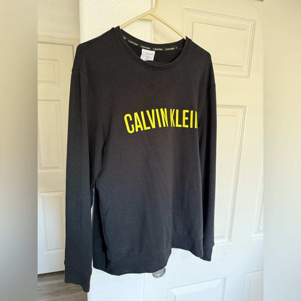 Calvin Klein Black Pullover with Yellow Branding